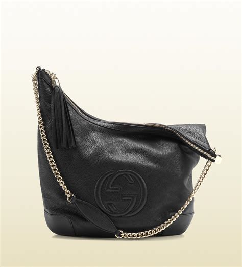 black gucci purse with chain strap|gucci chain shoulder handbags.